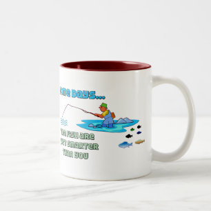 Caneca De Café Em Dois Tons Pesca Engraçada De Mangueiras Peixes De Humor São 