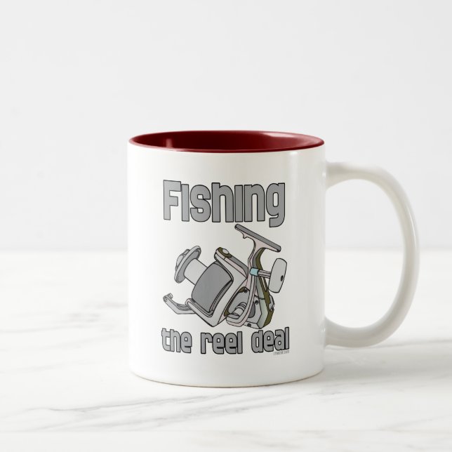 Caneca De Café Em Dois Tons Pescar O Acordo Da Reel (Direita)