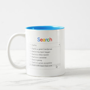 Caneca De Café Em Dois Tons Pesquisa de Pai Engraçado Frases Personalizadas de