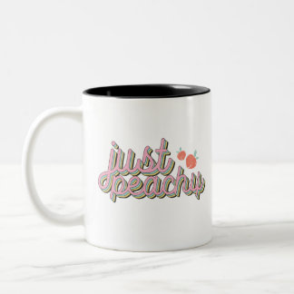 Caneca De Café Em Dois Tons Pêssego Bonito