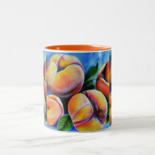 Caneca De Café Em Dois Tons Pêssegos bonito