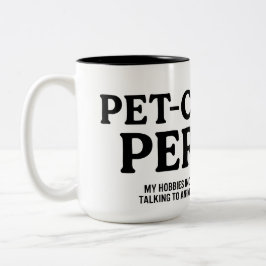 Caneca De Café Em Dois Tons Pessoa Centrada em Animais de Estimação