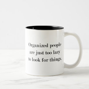 Caneca De Café Em Dois Tons Pessoas organizadas