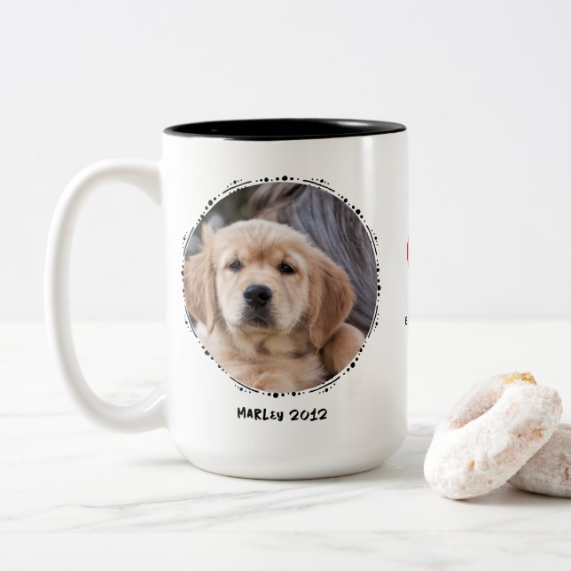Caneca De Café Em Dois Tons Pet Loss Dog Memorial Keepsasasasaame 2 Fotografia (Com Donut)