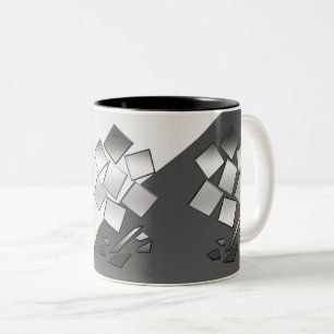 Caneca De Café Em Dois Tons Pétalas do cromo