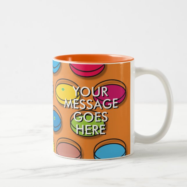 Caneca De Café Em Dois Tons Petri Dishes Personalizados Ciência Médica (Direita)