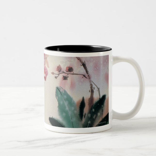 Caneca De Café Em Dois Tons Phalaenopsis (Direita)
