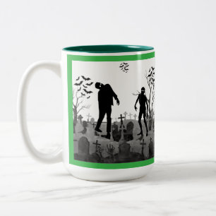 Caneca De Café Em Dois Tons Phantom Lantern Night verde kelly