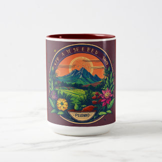 Caneca De Café Em Dois Tons PHENO BANK, Surreal, semente, planta