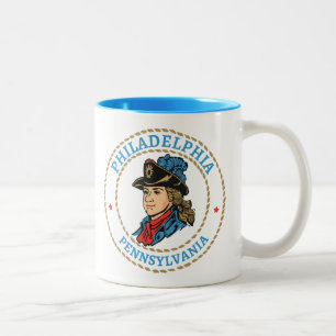 Caneca De Café Em Dois Tons Philadelphia Pennsylvania Colonial