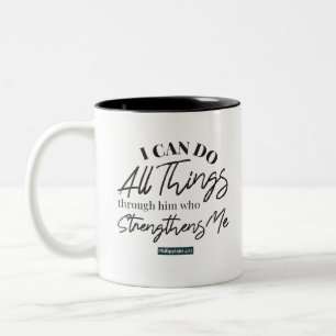 Caneca De Café Em Dois Tons Philippians 4:13