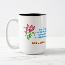 Caneca De Café Em Dois Tons Philippians 4:13 Mug