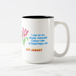 Caneca De Café Em Dois Tons Philippians 4:13 Mug