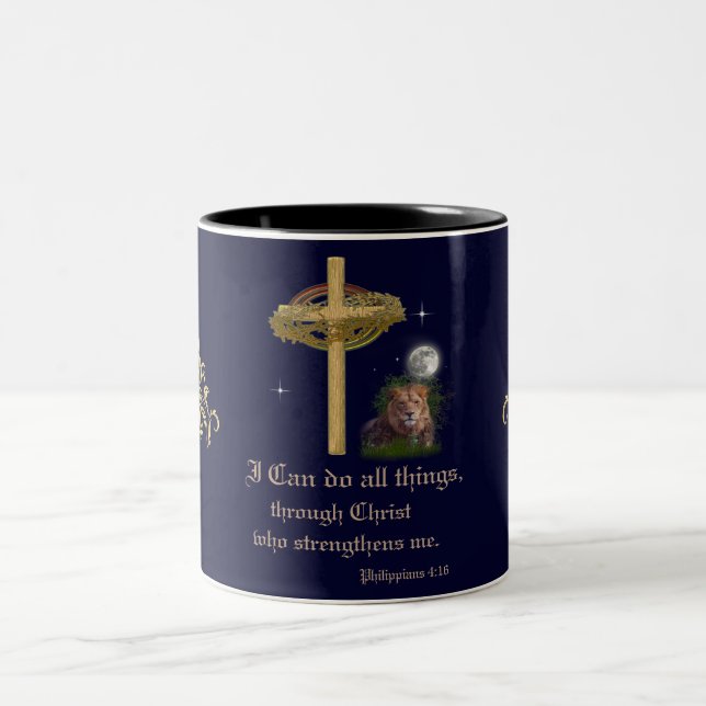 Caneca De Café Em Dois Tons Philippians 4:16 (Centro)