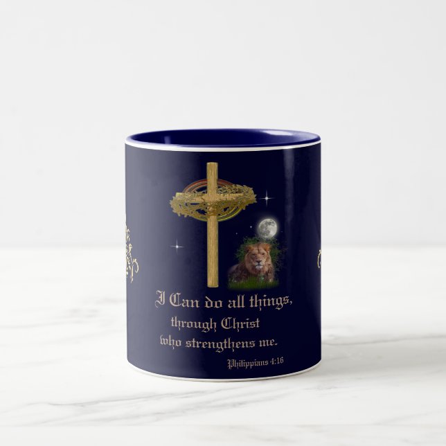 Caneca De Café Em Dois Tons Philippians 4:16 (Centro)