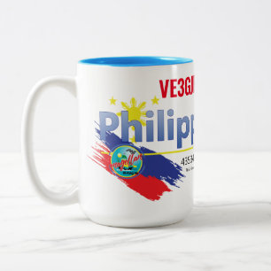Caneca De Café Em Dois Tons Philippine-Link Souvenir Mug