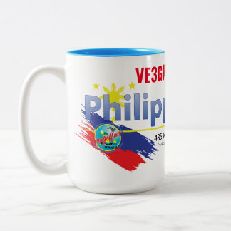 Caneca De Café Em Dois Tons Philippine-Link Souvenir Mug