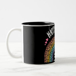 Caneca De Café Em Dois Tons Pi Day Rainbow Lepard Print