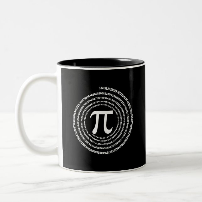 Caneca De Café Em Dois Tons Pi Matemática Pi Matemática (Esquerda)