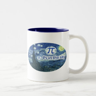Caneca De Café Em Dois Tons Pi no céu