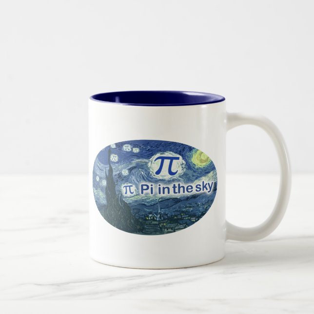 Caneca De Café Em Dois Tons Pi no céu (Direita)