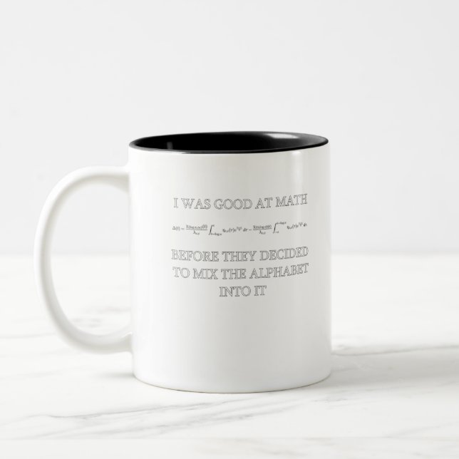 Caneca De Café Em Dois Tons piada de fórmula de matemática engraçada (Esquerda)