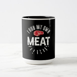 Caneca De Café Em Dois Tons Piada Engraçado CHURRASCO de Chef Esfregar Minha P