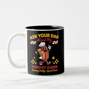 Caneca De Café Em Dois Tons Piada Inadequada Pergunte ao Seu Pai Sobre a Minha