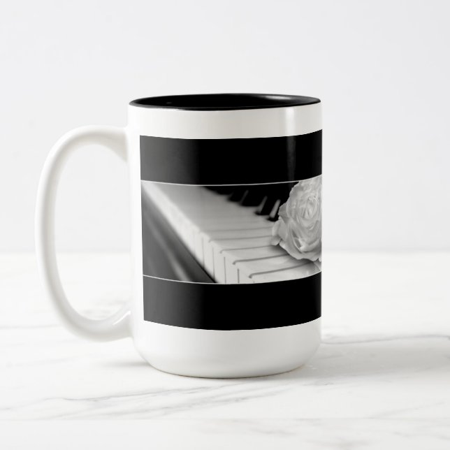 Caneca De Café Em Dois Tons Piano - Café, Tea Mug, Taça (Esquerda)