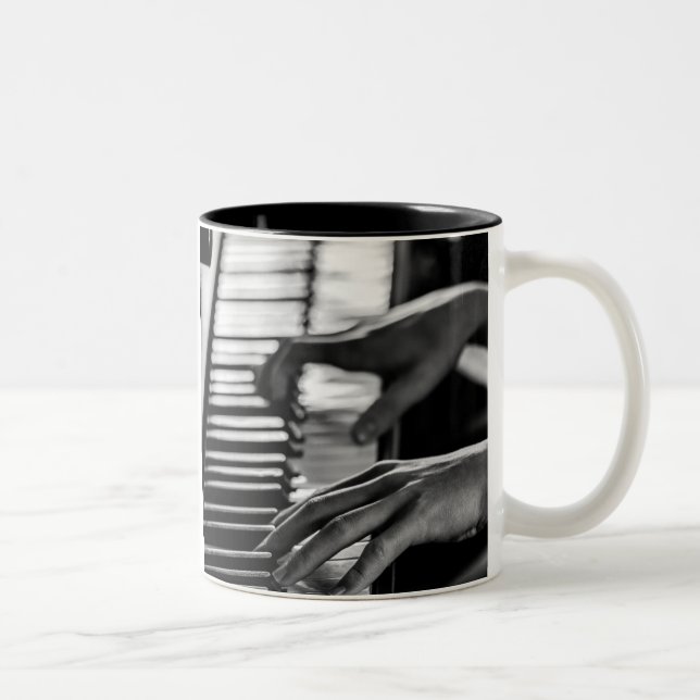 Caneca De Café Em Dois Tons Piano Incrível (Direita)