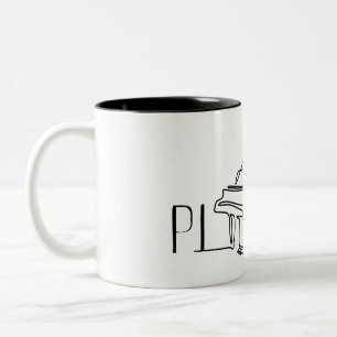 Caneca De Café Em Dois Tons Piano para pianista