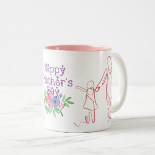 Caneca De Café Em Dois Tons Pias do Amor - Feliz Cachorro do Dia das Mães