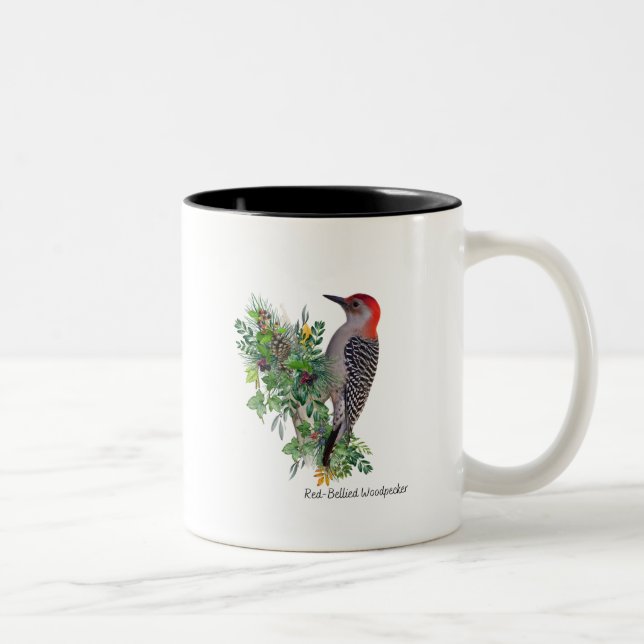 Caneca De Café Em Dois Tons Pica-pau-de-bico-vermelho (Direita)