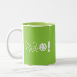 Caneca De Café Em Dois Tons Pickleball para Surdos