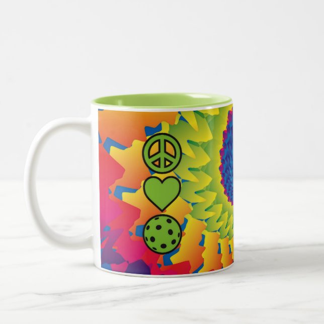 Caneca De Café Em Dois Tons Pickleball Pickleball da Paz (Esquerda)