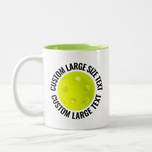 Caneca De Café Em Dois Tons Pickleball & Texto Grande LIME VERDE 325ml Persona