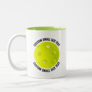 Caneca De Café Em Dois Tons Pickleball & Texto Pequeno LIME VERDE 325ml Person
