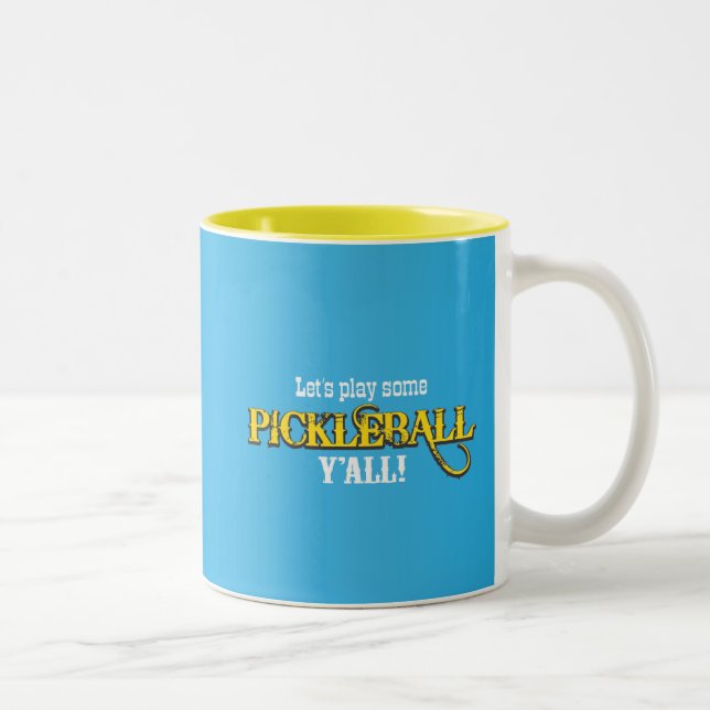 Caneca De Café Em Dois Tons Pickleball Vocês (Direita)