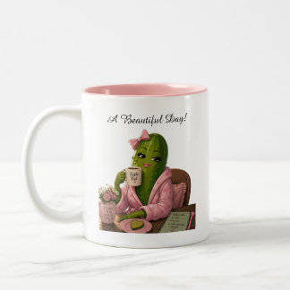 Caneca De Café Em Dois Tons Picles Bonitos de Manhã