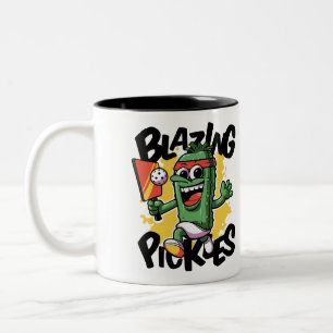 Caneca De Café Em Dois Tons Picles Engraçados