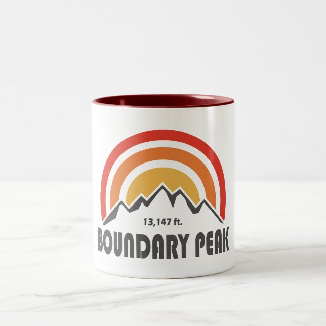Caneca De Café Em Dois Tons Pico Boundary Nevada (Centro)