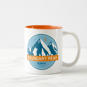 Caneca De Café Em Dois Tons Pico Boundary Nevada Estrelas Lua