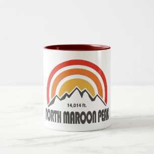 Caneca De Café Em Dois Tons Pico de Maroon do Norte