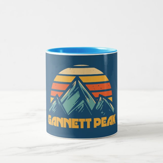 Caneca De Café Em Dois Tons Pico Gannett Retro Turquesa (Centro)