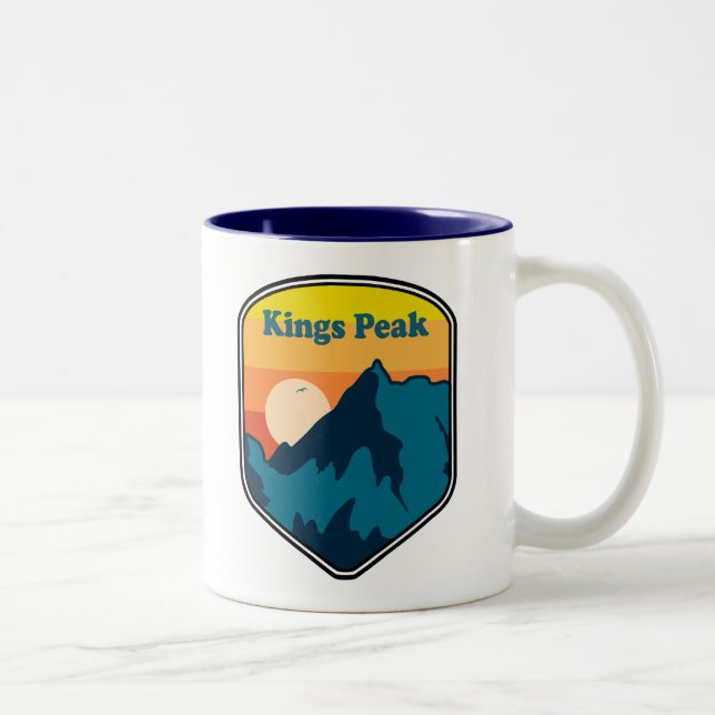 Caneca De Café Em Dois Tons Pico Kings Utah Nascer do Sol (Direita)