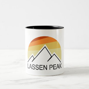 Caneca De Café Em Dois Tons Pico Lassen Califórnia Retro