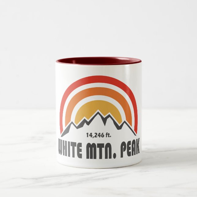 Caneca De Café Em Dois Tons Pico White Mountain Califórnia (Centro)