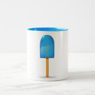 Caneca De Café Em Dois Tons Picolé de Gelo Azul