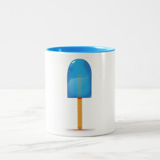 Caneca De Café Em Dois Tons Picolé de Gelo Azul (Centro)