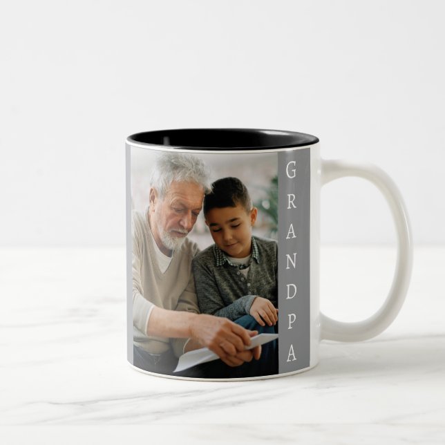 Caneca De Café Em Dois Tons Picture perfect gift for Grandpa (Direita)